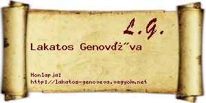 Lakatos Genovéva névjegykártya