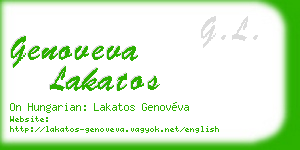 genoveva lakatos business card